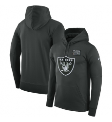 NFL Men's Oakland Raiders Nike Anthracite Crucial Catch Performance Pullover Hoodie