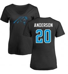 NFL Women's Nike Carolina Panthers #20 C.J. Anderson Black Name & Number Logo Slim Fit T-Shirt
