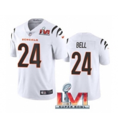 Men's Cincinnati Bengals #24 Vonn Bell White 2022 Super Bowl LVI Vapor Limited Stitched Jersey