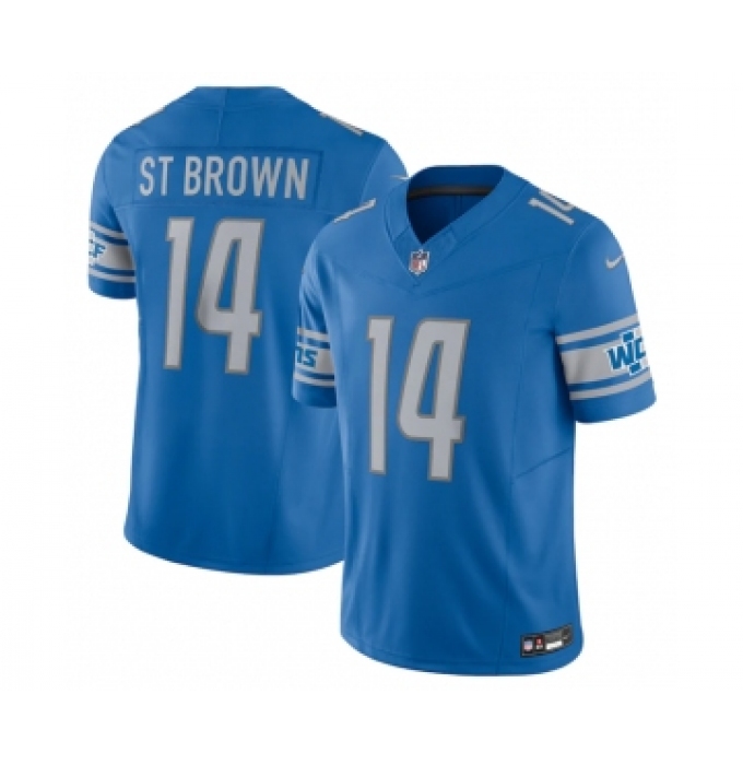 Men's Detroit Lions #14 Amon-Ra St. Brown Blue 2023 F.U.S.E. Vapor Untouchable Limited Stitched Jersey
