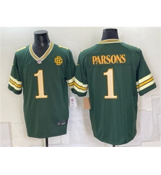 Men's Green Bay Packers #1 Micah Parsons Dark Green 2026 Rivalries Collection Limited Football Stitched Game Jersey