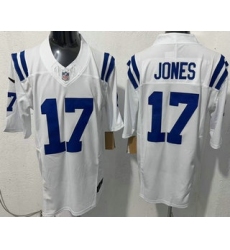 Men's Indianapolis Colts #17 Daniel Jones Limited White FUSE Vapor Jersey