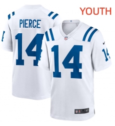 Youth Indianapolis Colts #14 Alec Pierce Limited White Vapor Jersey