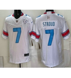 Men's Houston Texans #7 CJ Stroud White 2026 FUSE Rivalries Collection Limited Stitched Jersey