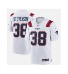 Men's New England Patriots #38 Rhamondre Stevenson White Limited Stitched Game Jersey