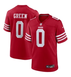 Men's San Francisco 49ers #0 Renardo Green Nike Scarlet Game Jersey