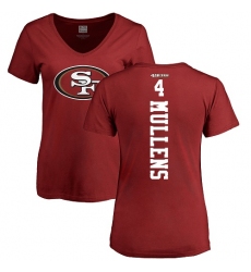 NFL Women's Nike San Francisco 49ers #4 Nick Mullens Red Backer T-Shirt
