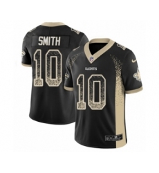 Men's Nike New Orleans Saints #10 Tre'Quan Smith Limited Black Therma Long Sleeve NFL Jersey