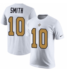 NFL Nike New Orleans Saints #10 Tre'Quan Smith White Rush Pride Name & Number T-Shirt