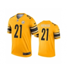Men's Pittsburgh Steelers #21 Tre Norwood Gold Inverted Legend Stitched Jersey
