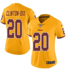 Women's Nike Washington Redskins #20 Ha Clinton-Dix Limited Gold Rush Vapor Untouchable NFL Jersey