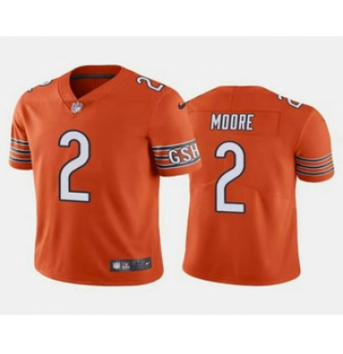 Men's Chicago Bears #2 DJ Moore Orange Vapor Untouchable Stitched Football Jersey