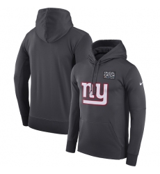 NFL Men's New York Giants Nike Anthracite Crucial Catch Performance Pullover Hoodie