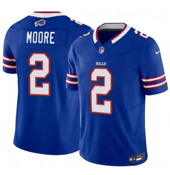 Men's Buffalo Bills #2 D.J. Moore Blue 2026 F.U.S.E. Vapor Untouchable Limited Football Stitched Jersey