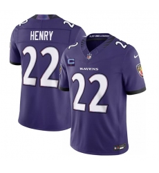 Men's Baltimore Ravens #22 Derrick Henry Purple 2026 With 1-Star C F.U.S.E. Vapor Limited Football Stitched Jersey
