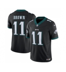 Men's Philadelphia Eagles #11 A.J. Brown Black 2023 F.U.S.E. Vapor Untouchable Limited Stitched Football Jersey