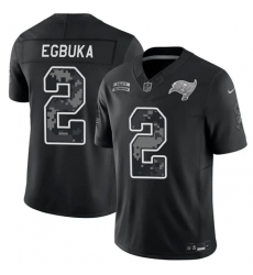Men's Tampa Bay Buccaneers #2 Emeka Egbuka Black 2026 F.U.S.E. Salute to Service Limited Football Stitched Jersey