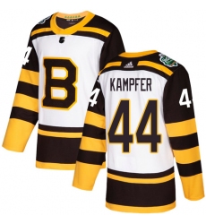 Men's Adidas Boston Bruins #44 Steven Kampfer Authentic White 2019 Winter Classic NHL Jersey