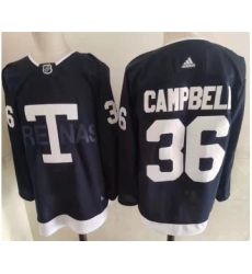 Men's Toronto Maple Leafs 36 Jack Campbell Navy 2022 NHL Heritage Classic Adidas Jersey