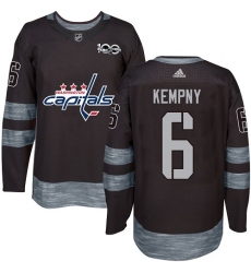 Men's Adidas Washington Capitals #6 Michal Kempny Authentic Black 1917-2017 100th Anniversary NHL Jersey