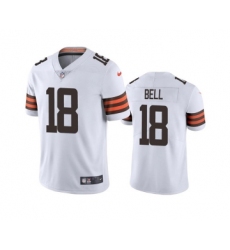 Men's Cleveland Browns #18 David Bell White Vapor Untouchable Limited Stitched Jersey