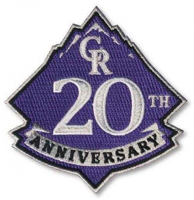 Stitched 2013 Colorado Rockies 20th Anniversary Logo Sleeve Patch