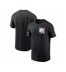 Men's Pittsburgh Steelers Black 2023 Crucial Catch Sideline Tri-Blend T-Shirt