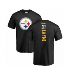 Pittsburgh Steelers #31 Justin Layne Black Backer T-Shirt