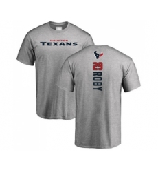 Football Houston Texans #29 Bradley Roby Ash Backer T-Shirt