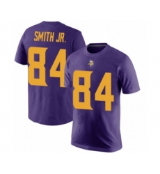 Football Minnesota Vikings #84 Irv Smith Jr. Purple Rush Pride Name & Number T-Shirt