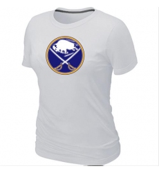 NHL Women's Buffalo Sabres Big & Tall Logo T-Shirt - White