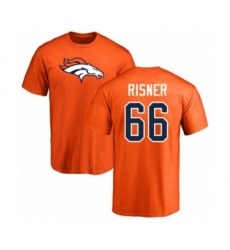Football Denver Broncos #66 Dalton Risner Orange Name & Number Logo T-Shirt