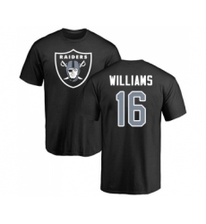 Football Oakland Raiders #16 Tyrell Williams Black Name & Number Logo T-Shirt