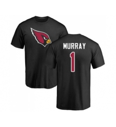 Football Arizona Cardinals #1 Kyler Murray Black Name & Number Logo T-Shirt