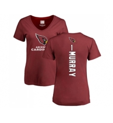 Football Women's Arizona Cardinals #1 Kyler Murray Maroon Backer T-Shirt