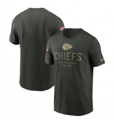 Men's Kansas City Chiefs Forest Green 2025 Salute to Service Sideline Primary Edge Dri-FIT T-Shirt