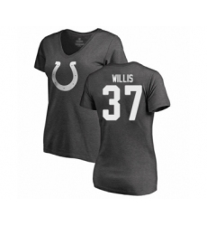 Football Women's Indianapolis Colts #37 Khari Willis Ash One Color T-Shirt