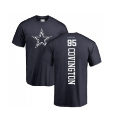 Football Dallas Cowboys #95 Christian Covington Navy Blue Backer T-Shirt