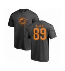 Football Miami Dolphins #89 Dwayne Allen Ash One Color T-Shirt