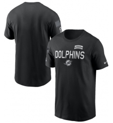 Men's Miami Dolphins Black 2026 Salute to Service Sideline Dri-FIT T-Shirt