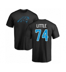 Football Carolina Panthers #74 Greg Little Black Name & Number Logo T-Shirt