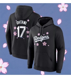Men's Los Angeles Dodgers #17 Shohei Ohtani Black 2025 Tokyo Series Pullover Hoodie