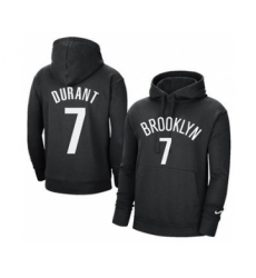 Men's Brooklyn Nets #7 Kevin Durant 2021 Black Pullover Basketball Hoodie 2