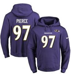 NFL Men's Nike Baltimore Ravens #97 Michael Pierce Purple Name & Number Pullover Hoodie