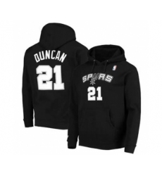 Men's San Antonio Spurs #21 Tim Duncan 2021 Black Pullover Basketball Hoodie