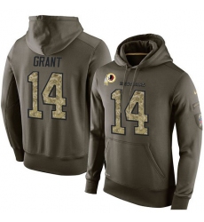 NFL Nike Washington Redskins #14 Ryan Grant Green Salute To Service Men's Pullover Hoodie