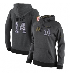 NFL Women's Nike Washington Redskins #14 Ryan Grant Stitched Black Anthracite Salute to Service Player Performance Hoodie