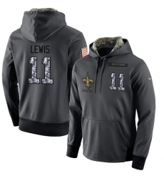 NFL Men's Nike New Orleans Saints #11 Tommylee Lewis Stitched Black Anthracite Salute to Service Player Performance Hoodie