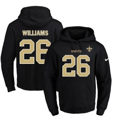 NFL Men's Nike New Orleans Saints #26 P.J. Williams Black Name & Number Pullover Hoodie