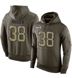 NFL Nike Seattle Seahawks #38 Tre Madden Green Salute To Service Men's Pullover Hoodie